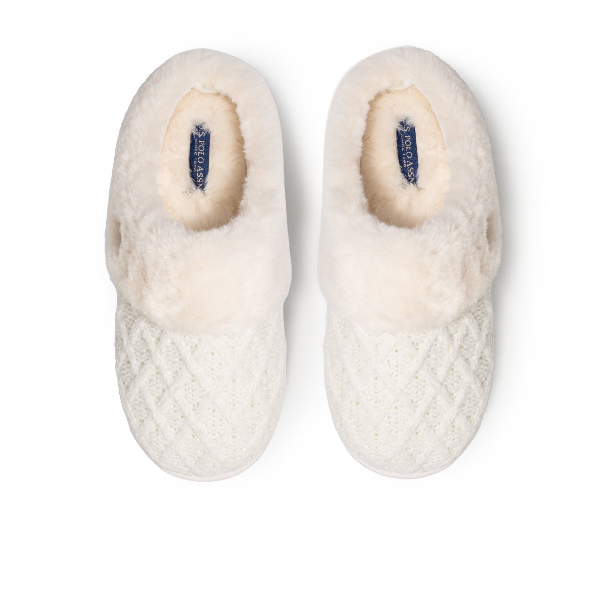U.S. Polo Assn. Womens Cable Knit Slipper