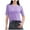 #3-Purple, variant on Women's Short Sleeve T-shirt Casual Solid Color V-Neck T-shirt Home Blouses