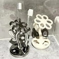 thumbnail image 3 of JKLOP Bathroom Toothbrush Rack Flower Shaped Ceramic Toothbrush Holder Can Accommodate 6 Standard Brushes for Home & Kitchen, 3 of 8