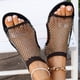 thumbnail image 5 of Bmisegm Women Shoes Flat Sandals Fashionable One Slip Mesh Open Toe Sandals Sandals Women Summer Black 7.5, 5 of 7
