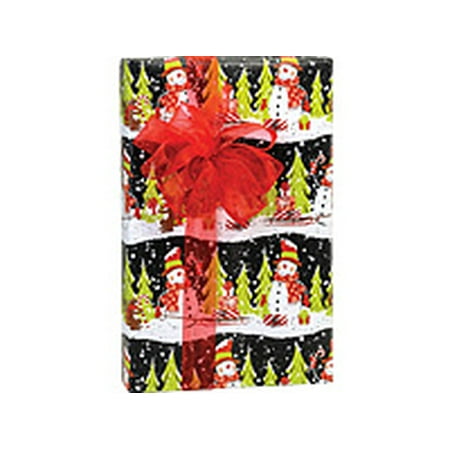- Red and Green Chalkboard Snowman Holiday /Christmas Gift Wrapping Paper 16ft