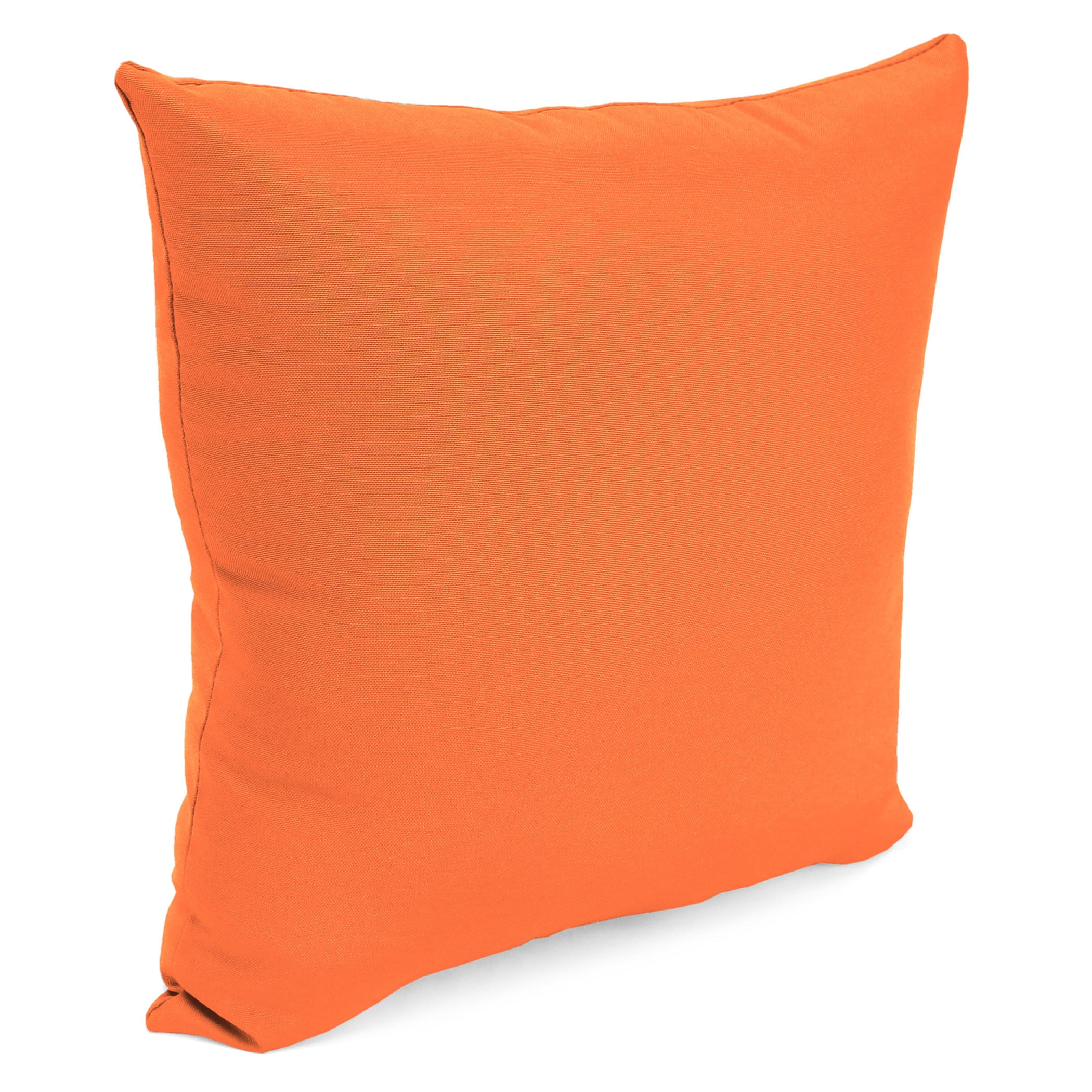 Jordan Manufacturing Sunbrella 16" x 16" Canvas Tuscan Orange Solid Square Outdoor Throw Pillow