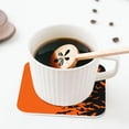 thumbnail image 5 of Fuzoiu Halloween Bats Print Leather Coasters Set,Drink Coasters Set of 4,for Tabletop Protection, Durable PVC Coasters,Home Décor and Housewarming Gift-Square, 5 of 6