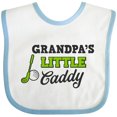 thumbnail image 3 of Inktastic Grandpas Little Caddy with Golf Club and Ball Boys or Girls Baby Bib, 3 of 4