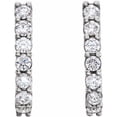 thumbnail image 2 of 14K White 1 1/4 CTW Natural Diamond J-Hoop Earrings, 2 of 5