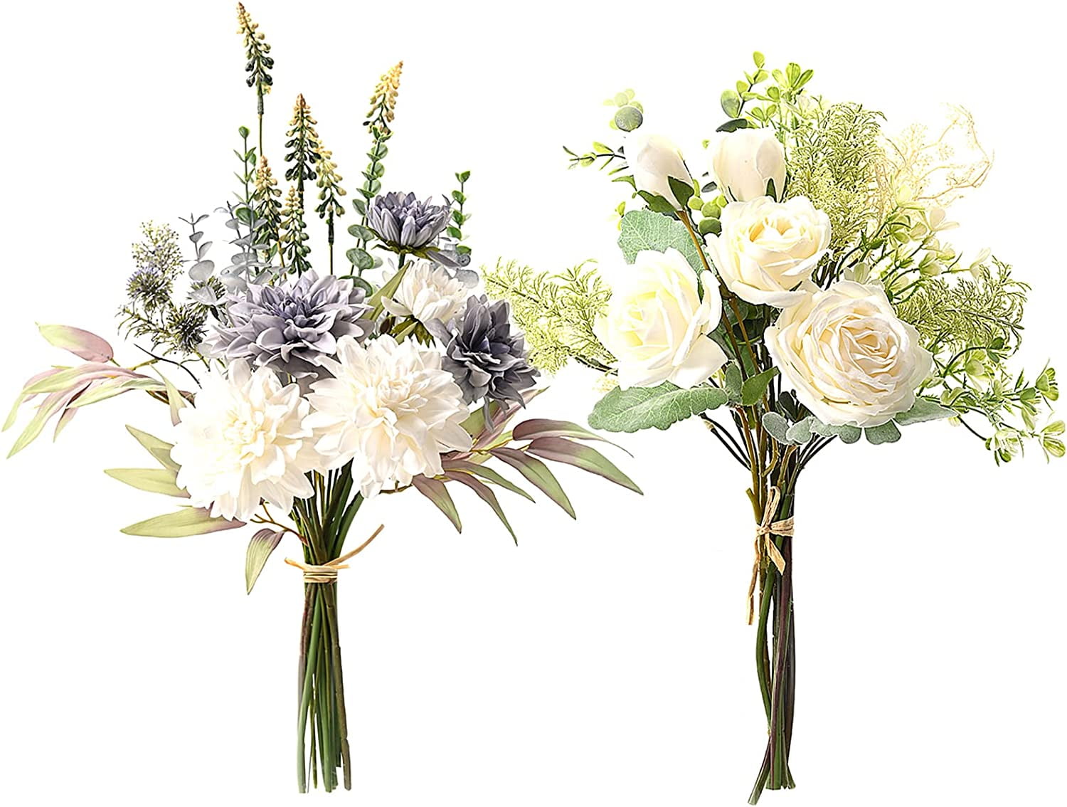 2pcs Fake Artificial Flowers Arrangements Centerpiece Table Decorations Like Real Silk Flowers