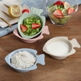 thumbnail image 2 of serony Wheat Straw Fish Shape Adorable Design Kids Meal Bowl Anti-scald Feeding Eating Bowl Tableware Dinnerware, 2 of 8
