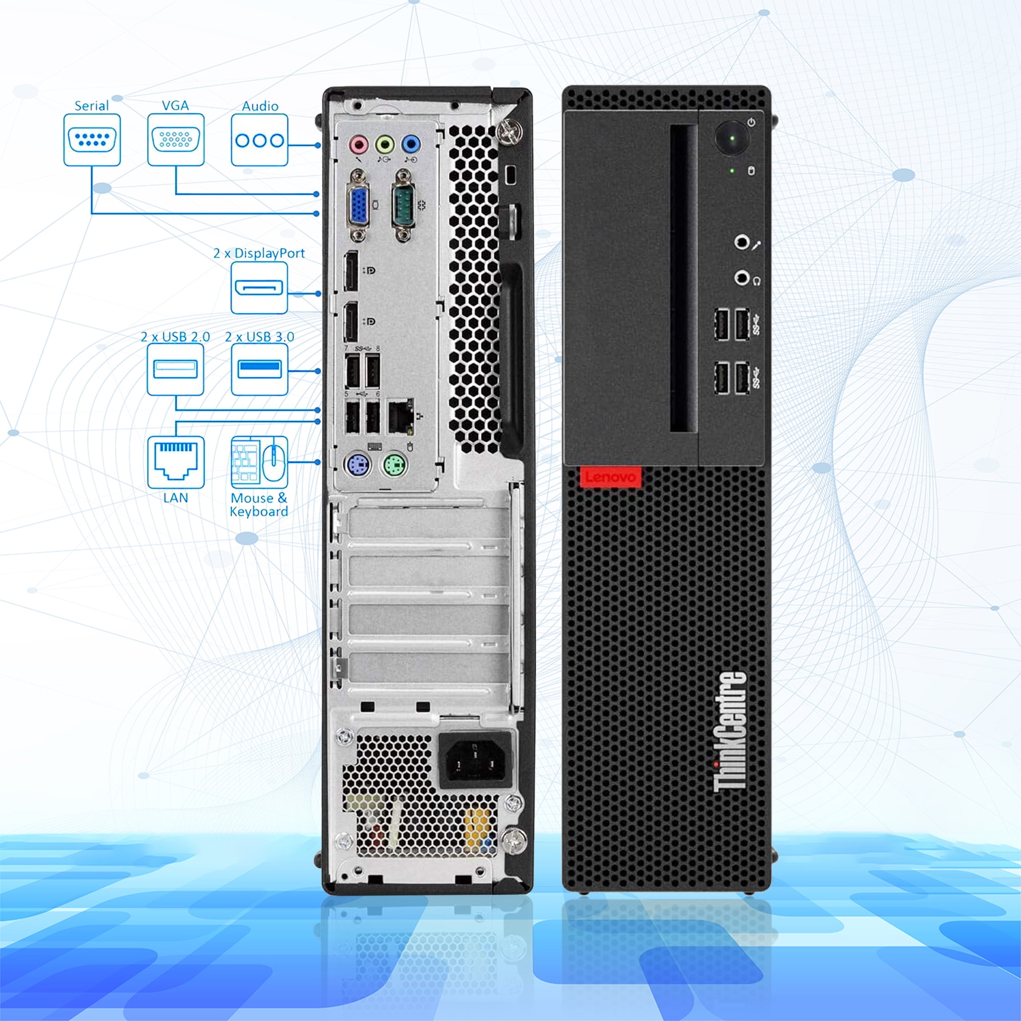 Restored Lenovo ThinkCentre M710s SFF Desktop Computer i5 6th Gen