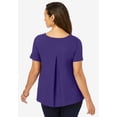 thumbnail image 3 of Jessica London Women's Plus Size Stretch Cotton Trapeze Tee, 3 of 4