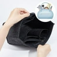 thumbnail image 3 of 2 Pcs 2 Sizes Purse Organizer Insert Makeup Storage Bag Small Items Storing Purse Middle Size Felt Bag Compatible for Most Handbag Tote Bag Inner Pocket Insert Black, 3 of 7