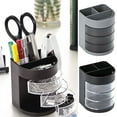 thumbnail image 2 of Multifunctional Pen Pencil Holder with 3 Layer Rotatable Drawers Desk Organization Storage Box Office Desktop Organizers, 2 of 9