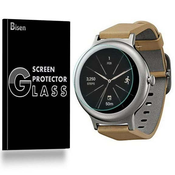 LG Watch Sport [3-Pack BISEN] Screen Protector Tempered Glass, 9H Hardness, Anti-Scratch, Anti-Shock, Bubble Free, Shatterproof