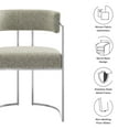 thumbnail image 4 of Side Dining Chair, Silver Brown, Fabric, Metal, Bar Pub Cafe Bistro Dining Kitchen Hospitality Restaurant, Modern Contemporary, HB37856, 4 of 10