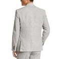 thumbnail image 2 of Bar III Men’s Slim-Fit Gray Plaid Linen Suit Jacket, 2 of 9