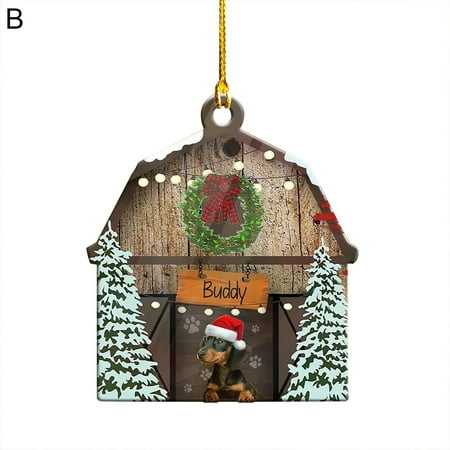 

Papaba Animal House Pendant Festival Props Decorative Creative Xmas Chicks Puppy Farmhouse Hanging