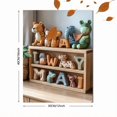 thumbnail image 3 of Qisvanset Framed Canvas Wall Art, 12x16 Inch Safari Animal Alphabet Kids Nursery Wall Print, 3 of 5