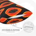 thumbnail image 2 of Plush Throw Pillow Covers, Minimalist Papaya Pillow Cases with Invisible Zipper, Breathable Microfiber Pillow Cases Standard Size for Sleeping Bedroom Sofa Living Room 20x30, 2 of 5