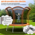 thumbnail image 6 of Gymax 10FT Certified Recreation Trampoline w/ Exclusive Flower Shape Enclosure Net Orange, 6 of 9