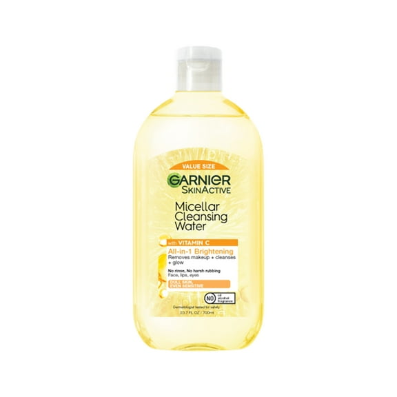 Garnier SkinActive Micellar Cleansing Water All in 1 Vitamin C Makeup Remover, Face Cleanser, 23.7 fl oz