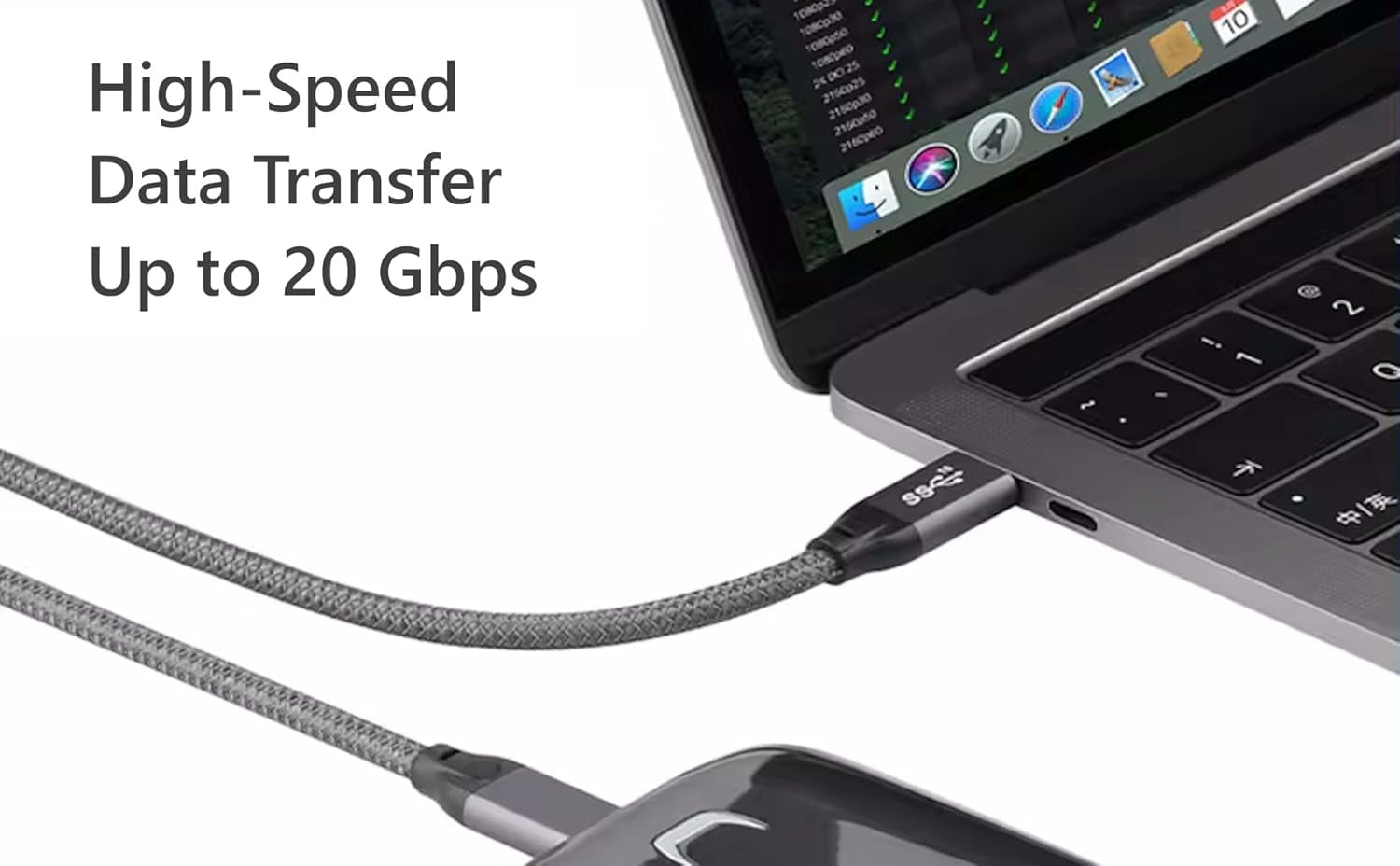 USB C to USB C High Speed Data Transfer, Video, Display, Monitor, Docking Station Cable for MacBook, Laptop, PC, HP, MNN, KYY, ARZOPA, InnoView, UPERFECT, c-Force, ReHisk, ViewSonic, VisionOwl & More