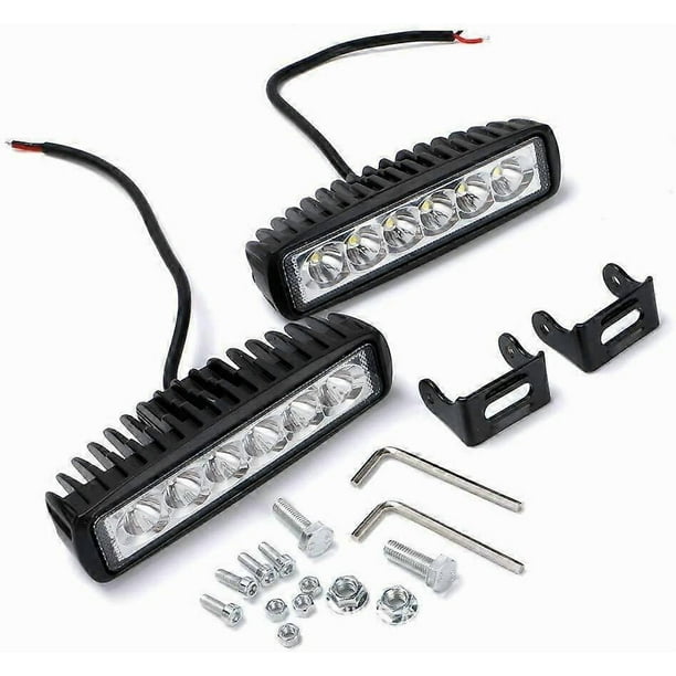 LED Headlight 12v 24v,2PCS 18W 16cm Floodlight Spot Work Light Long Range LED Motorcycle LED Headlight Car LED Bar Work Lights Work Light for Truck AT