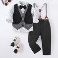 thumbnail image 2 of Gunia Toddler Boys Outfits Gentleman Suit Spring And Autumn Children Suit Boy With Wais Tcoat Suit Three Piece Boy Suit Outfit 18-24 Months, 2 of 5