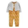 thumbnail image 2 of Carter's Child of Mine Baby Girl One Piece Jumpsuit with Cardigan Outfit Set, 2 Pack, Sizes 0/3-24 Months, 2 of 4