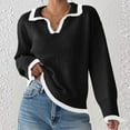 thumbnail image 4 of Neewe Women's 2025 Fall Long Sleeve V Neck Tops Casual Lightweight Knit Pullover Sweater Shirts, 4 of 7