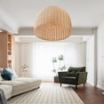 thumbnail image 6 of Arturesthome Rattan Pendant Light Fixtures Hand-Woven Boho Ceiling Lighting, Farmhouse Coastal Basket Woven Dome Rattan Chandelier Wicker Hanging Lamp for Kitchen Island, 6 of 11