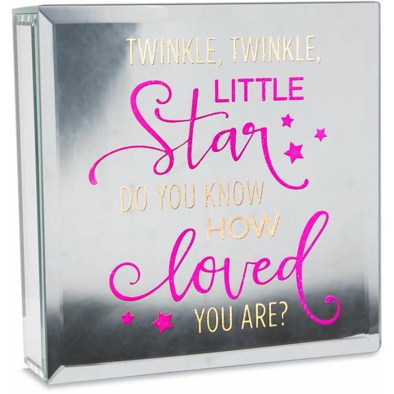 Twinkle - 6" Lit-Mirrored Plaque