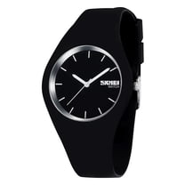 SKMEI Women's Watch, Waterproof Sport Watch for Women Fashion Simple Exquisite Jelly Color Gift Watch, Black