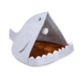 thumbnail image 1 of Felt Cat Bed Shark Shaped Cave House For Small Pets, 1 of 4