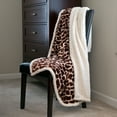 thumbnail image 2 of Lavish Home Fleece Sherpa Blanket Throw - Giraffe, 2 of 4