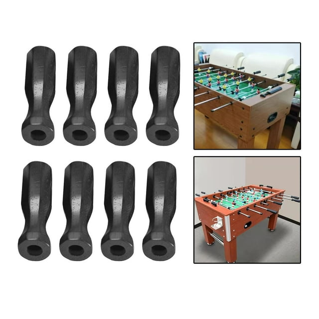 8 Pcs Poignées de Table de Soccer Remplacements Pièce Portable Antidérapante Tige de Poignée de Baby-Foot pour Machine de Baby-Foot Accessoires de Baby-Foot Noir