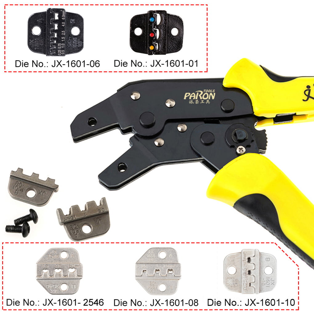 JX-1601 Cable Wire Terminal Crimper Ratcheting Crimping Plier Tool 