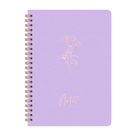 Journal Notebook, Light Purple Coil Notebook Spiral Journal for Writing (F), By TINGXIN