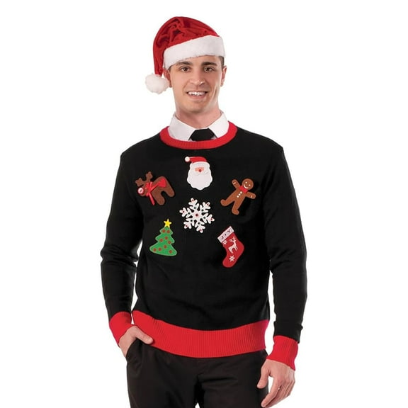 Kit de suéteres navideños feos de Forum Novelties para fiestas