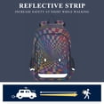 thumbnail image 5 of FORMRS Unisex School Backpack 17" Student Travel Bag with Laptop Compartment, Colorful Wavy Plaid, 5 of 7