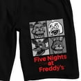 thumbnail image 2 of Five Nights at Freddy's Character Grid Men's Black Sleep Pajama Shorts-XXL, 2 of 3