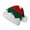 #2_Red, variant on Adult Holiday Knitted Elf Hat with Bells and Pompom Striped Winter Warm Beanie for Men and Women Festive Party Season Celebration Headwear