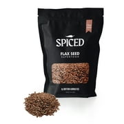 SPICED Flax Seed, 12 Oz of Whole Flax Seeds in Closable Bag for Healthy and Flavorful Dish, Great for Baked Goods, Smoothies, Soups, Stews and Vegetable Salad.