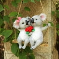 thumbnail image 4 of Koala Adorno de jardín Columpio Pintado Artesanía imaginativa Adorno de estanque Estatua de animal Decoración de patio para patio libre, 4 of 8