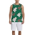 thumbnail image 4 of Easygdp Gingerbread Snowman Cookies Men's Mesh Basketball Jersey Quick Drying Sleeveless Shirts Fitted Muscle Tank Tops Sport Round Neck T-Shirt - XX-Large, 4 of 9