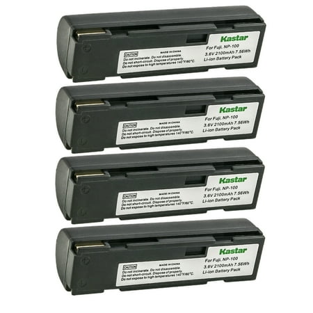 Kastar 4-Pack Battery Replacement for Fujifilm NP-100 NP100 FNP100 Batttery Fujifilm DS260 DS-260HD DX-9 Finepix MX-500 MX500 Finepix MX-600 MX600 Finepix MX-600 Zoom MX600 Zoom Camera