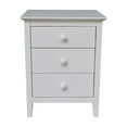 thumbnail image 4 of International Concepts Solid Wood Adult Bedroom Nightstand with 3 Drawers, White, 4 of 9