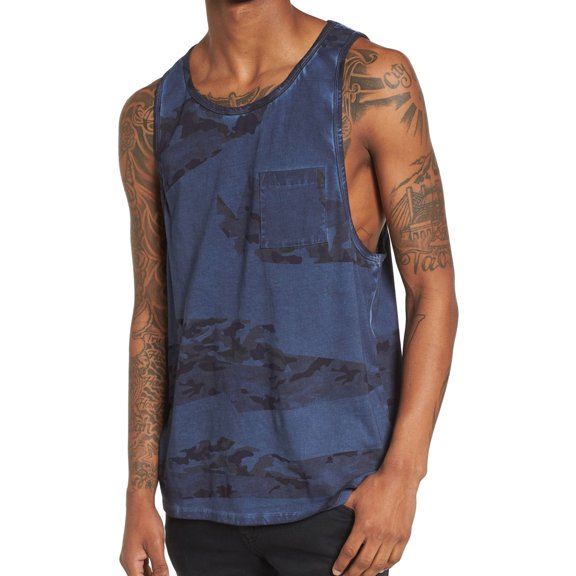 Elevenparis Mens Alamba Tank Top, Blue, X-Large
