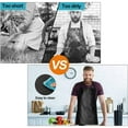 thumbnail image 3 of Nrnio 2 Pack Waterproof Rubber Vinyl Apron 40" Aprons for Men Heavy Duty Chemical Resistant Work Apron Extra Long Grilling Aprons with Adjustable Bib Apron for Dishwashing Lab Butcher Cooking Kitchen, 3 of 7