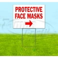 thumbnail image 1 of Protective Face Masks Right (18"" X 24"") Yard Sign, Includes Metal Step Stake, 1 of 4