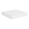 thumbnail image 2 of Wall Shelf Floating White 9.1x9.3x1.5 inch - Modern MDF Display Shelves for Living Room, Bedroom, Office - Easy Install Invisible Mount, 2 of 7