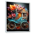 thumbnail image 2 of Designart "Retro Pop Art Cart" Old American Cart Floater Framed Wall Art Living Room, 2 of 5